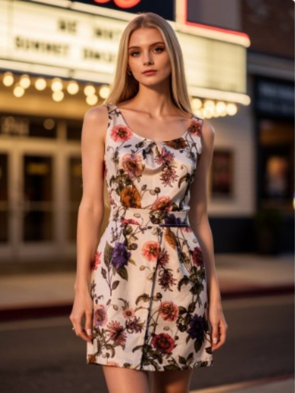 Forever 21 Sleeveless Floral Fit and Flare Jacquard Dress  Size Medium  Like New